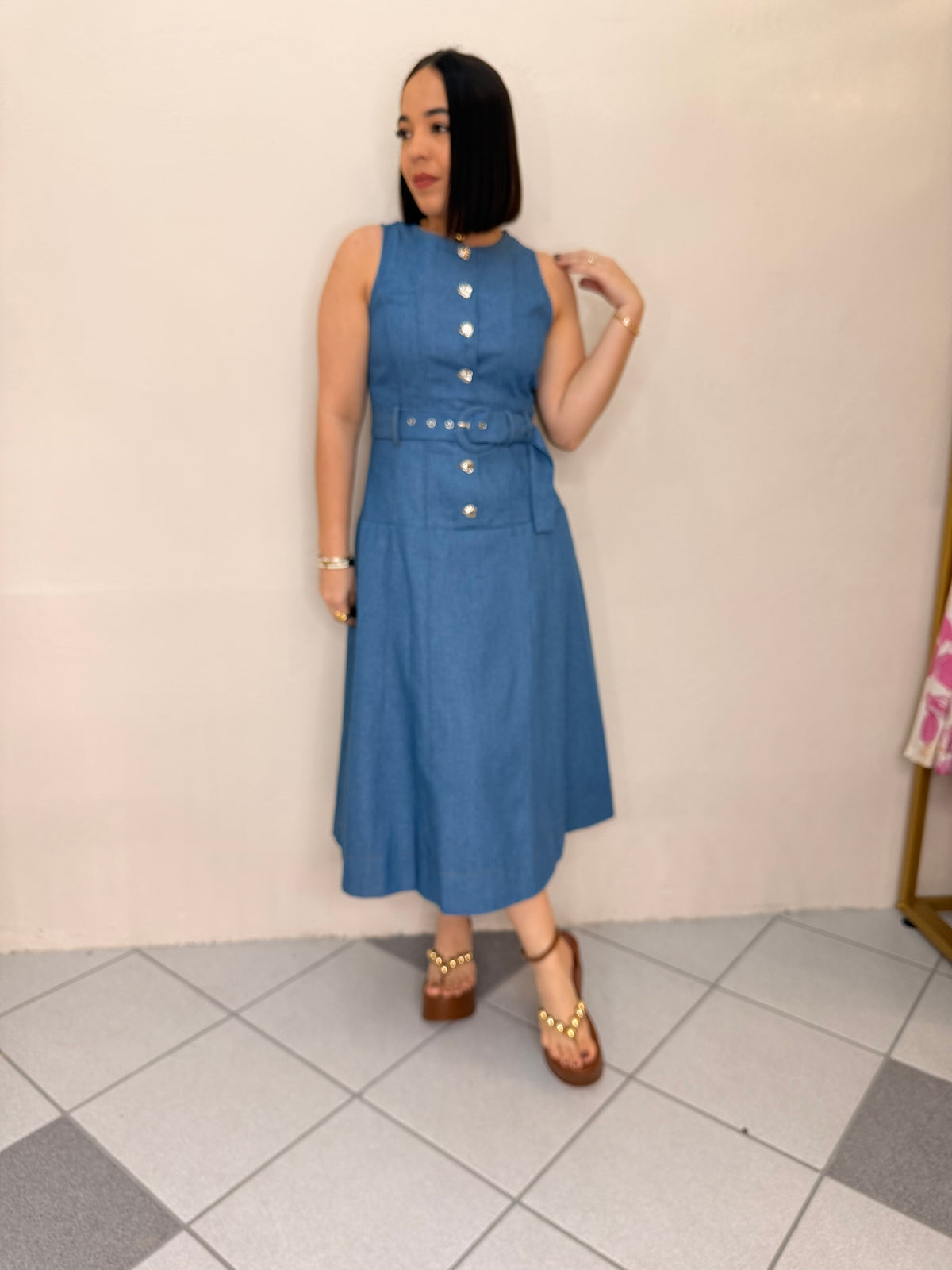 SACHA LIGHT DENIM DRESS