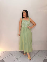 TANAIRI SAGE MIDI DRESS