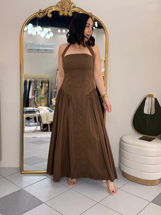 BROWN DRESS