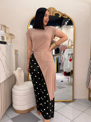 BLUSA CREMA ASIMÉTRICA