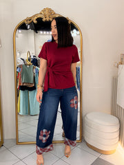 DENIM FLOR BARREL