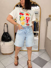 WHITE LOBSTER & LEMON TEE TSHIRT