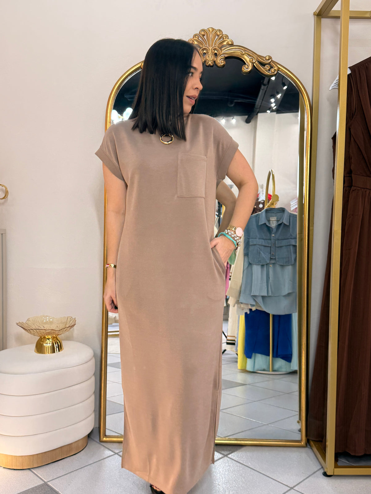 ITSA" BEIGE DRESS
