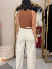 ISANI FLOR" PANTALÓN BLANCO