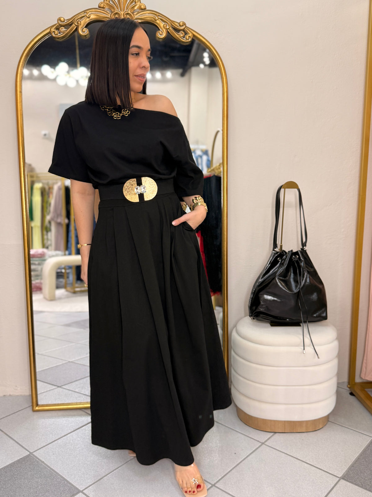 CELINE" BLACK DRESS KL