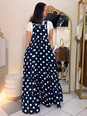 POLKA DOT NAVY JUMPSUIT