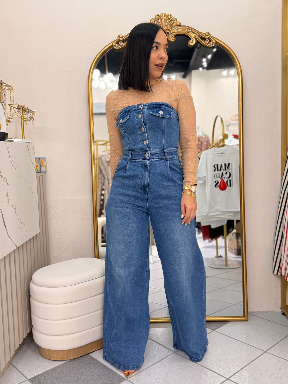 FRANCESA DENIM JUMPSUIT