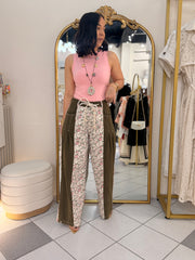PAMELA" FLORAY OLIVE/PINK   PANTALÓN