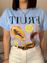 PAPAYA BLUE  TSHIRT