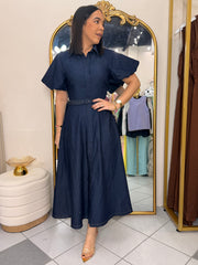 ANELIS" DENIM DRESS- CORRE PEQ