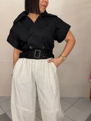 KAROLA” BLACK JACKET TOP