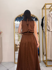 ALEXA" BROWN DRESS