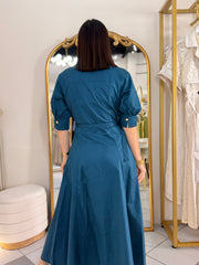 TEAL MIDI DRESS