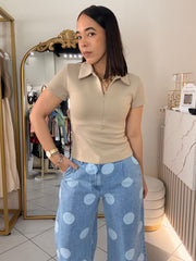 POLO BEIGE TOP