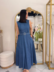 ISAIRA, DENIM DRESS MIDI