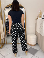 WALESKA" BLACK POLKA DOT PANT