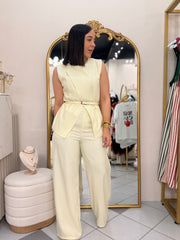 NATASHA” YELLOW BEIGE SET