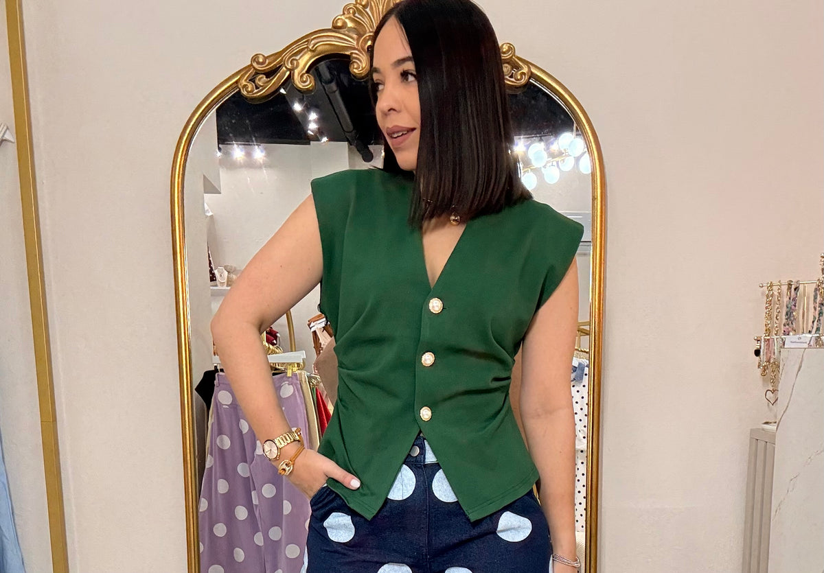 FABIA” BLUSA VERDE