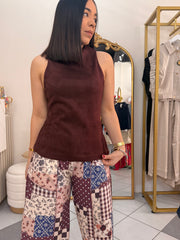 BURGUNDY SUEDE TOP