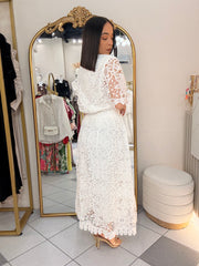 SET FALDA ELEGANTE BLANCO