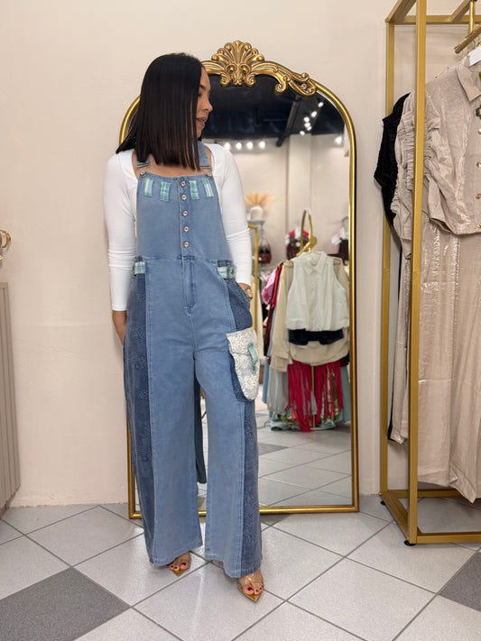 JULIANA”  DENIM JUMPSUIT