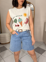 BERMUDA DENIM PANT
