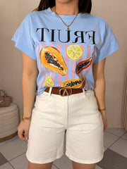 PAPAYA BLUE  TSHIRT