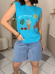 BLUE TOP SUMMER VIBE