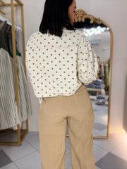 JACKET CAMEL POLKA DOT