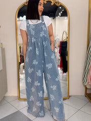 DENIM JUMPSUIT OVERSIZE FLOR