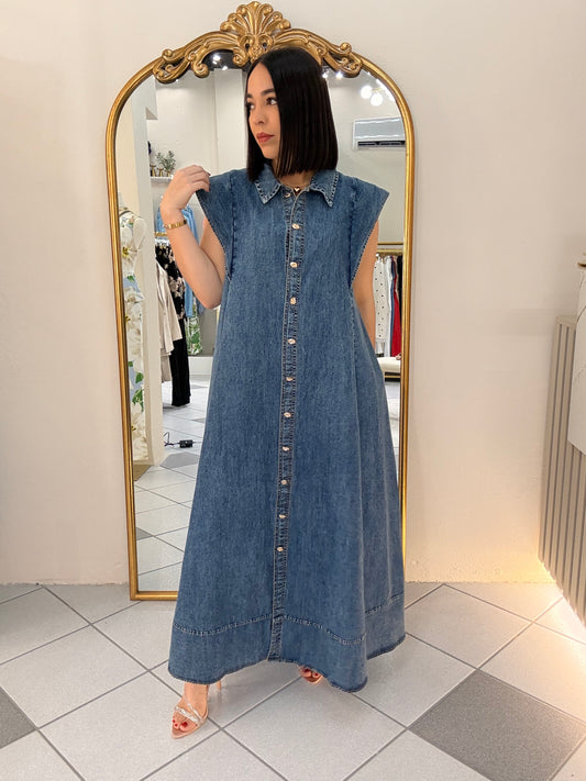 AINARA  DENIM DRESS