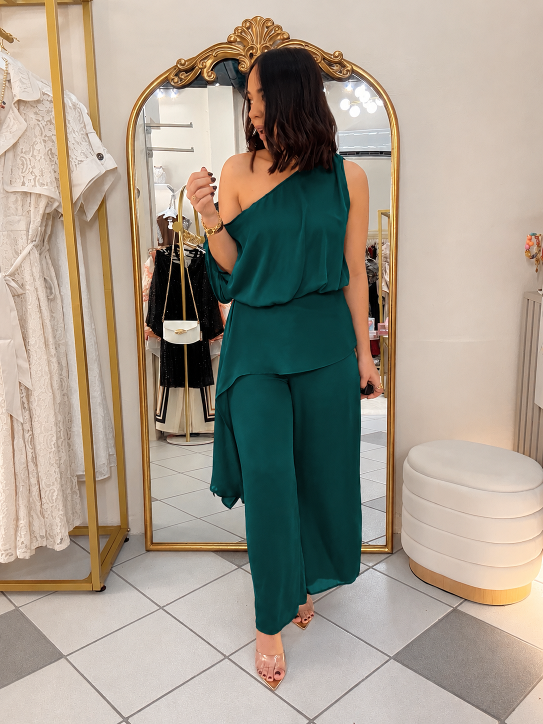 MICHELLE ” HUNTER GREEN JUMPSUIT