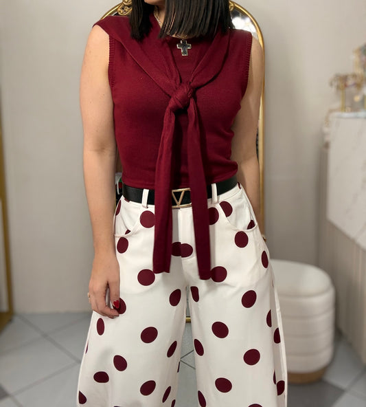 BURGUNDY   SWEATER TOP