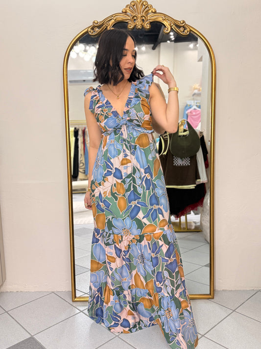 BLUE FLORAL DRESS