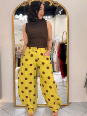 OLIVE/BROWN PANT BALLOON