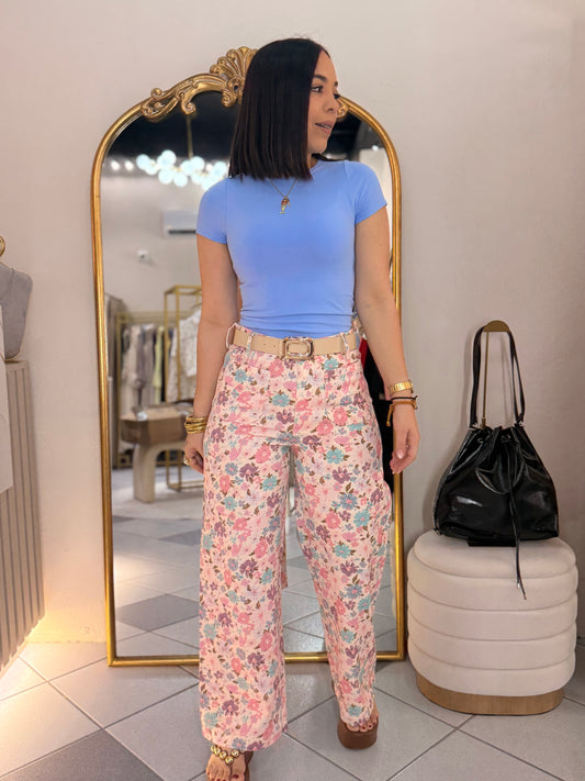 FLOWER PANT PINK