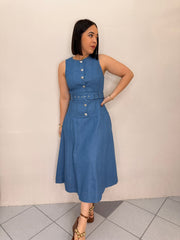 SACHA LIGHT DENIM DRESS