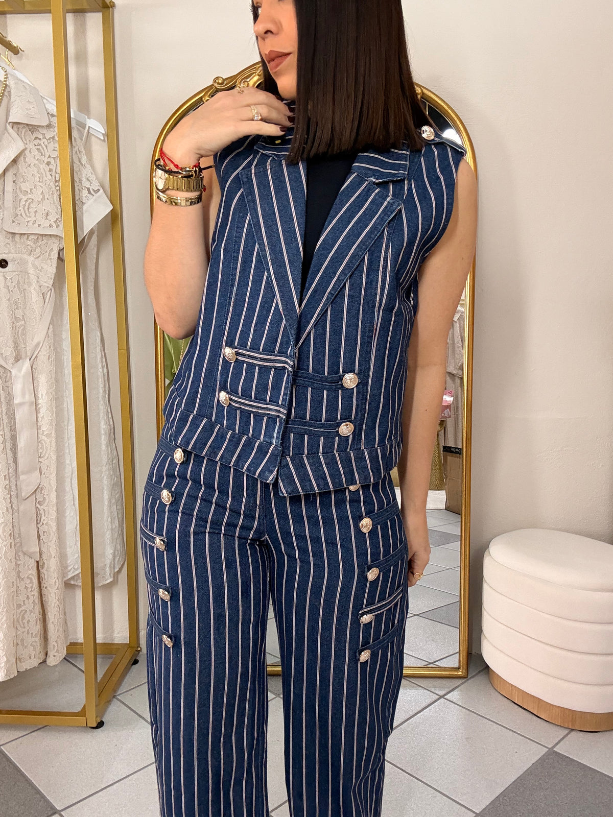 MICHELLE” DARK DENIM SET LÍNEAS