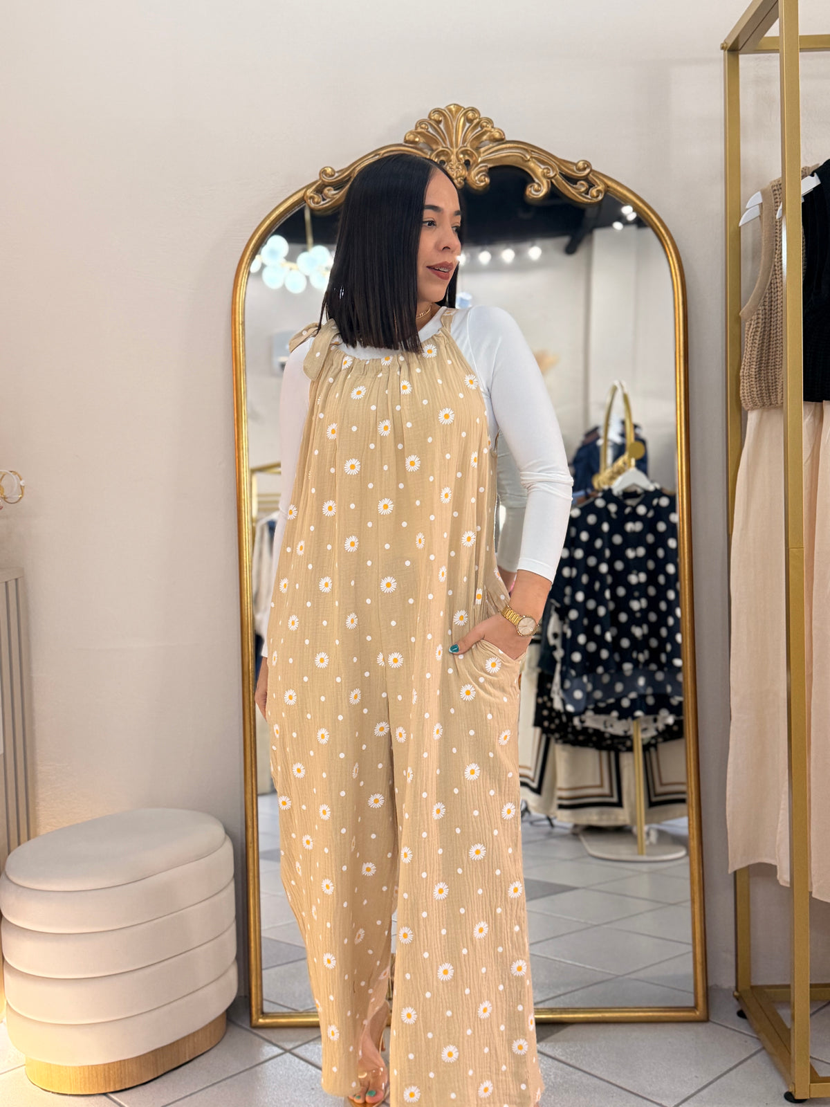 DAISY” TAUPE JUMPSUIT