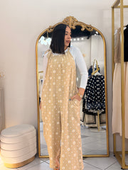 DAISY” TAUPE JUMPSUIT
