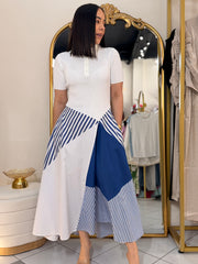 KAMELIA¨ WHITE/BLUE DRESS