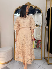 SET FALDA ELEGANTE CREMA