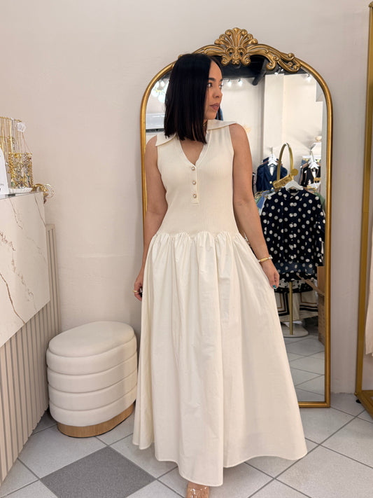 SACHA" BEIGE DRESS