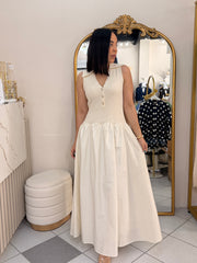 SACHA" BEIGE DRESS