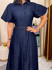 ANELIS" DENIM DRESS- CORRE PEQ