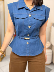 LIGHT DENIM TOP