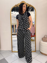 BLACK POLKA DOT SET