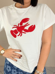 LOBSTER WHITE TSHIRT