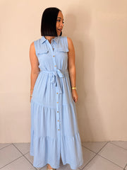 FABIANA BABYBLUE MIDI DRESS