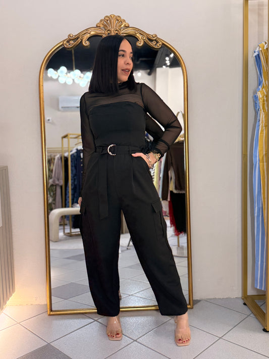 ARELIS BLACK JUMPSUIT